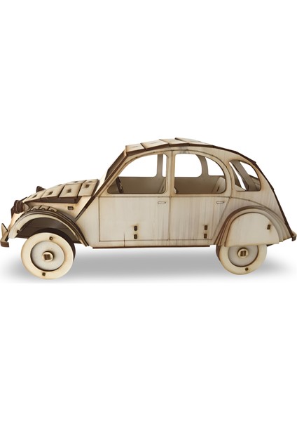 3D Citroën 2cv 1975 Ahşap Model - Klasik Citroën 2cv Ahşap Maket - 3D Hobi Puzzle fiyatları