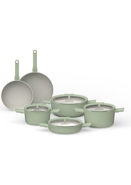 Leo Balance 10 Parça Sage Tencere Seti