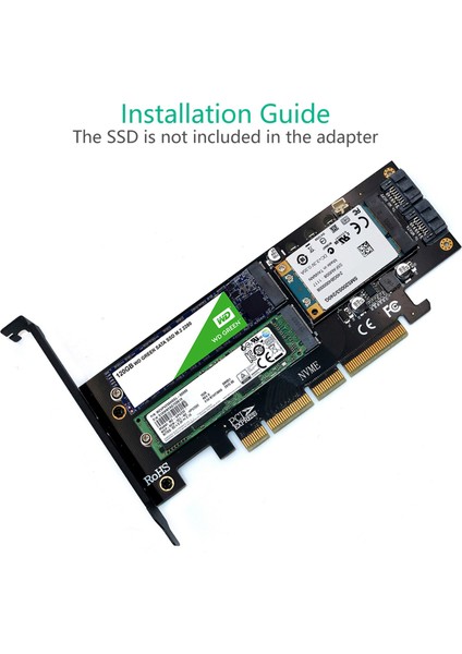 Sagrado 3'ü 1 Arada Msata ve M.2 Nvme Sata Ssd'den Pcı-E 4x'e ve Soğutuculu Sata3 Adaptörü Pcıe M.2 Ssd'yi (Yurt Dışından) modelleri