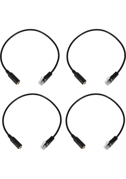 Ofis Telefonu Adaptör Kablosu Için Kulaklık Için Rj9'a 4x 3,5 mm Fiş (Yurt Dışından)