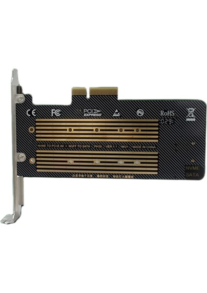 Sagrado M.2 Nvme&ngff Çift Yuvalı Adaptör Kartı, M.2 Nvme&ngff - Pcie Sata Genişletme Kartı, M Key/b Key Sabit Diski (Yurt Dışından)