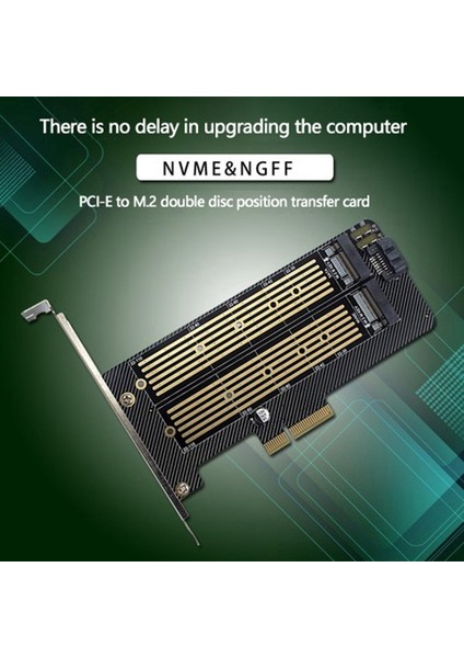 Sagrado M.2 Nvme&ngff Çift Yuvalı Adaptör Kartı, M.2 Nvme&ngff - Pcie Sata Genişletme Kartı, M Key/b Key Sabit Diski (Yurt Dışından)