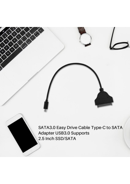 Sagrado Sata3.0 Kolay Sürücü Kablosu Type-C - Sata Adaptörü Usb3.0, 2,5 Inç Ssd/sata'yı (Yurt Dışından) fiyatları