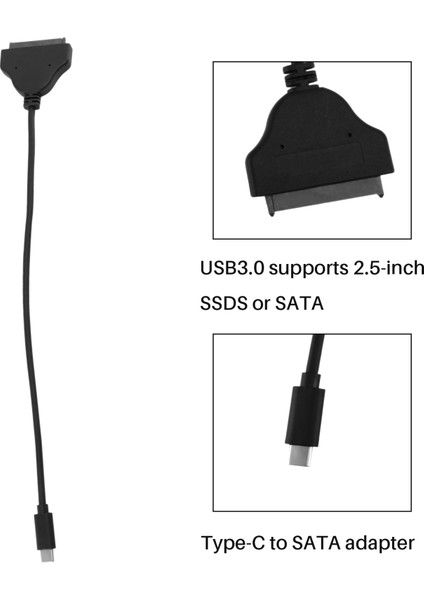 Sagrado Sata3.0 Kolay Sürücü Kablosu Type-C - Sata Adaptörü Usb3.0, 2,5 Inç Ssd/sata'yı (Yurt Dışından) indirimleri