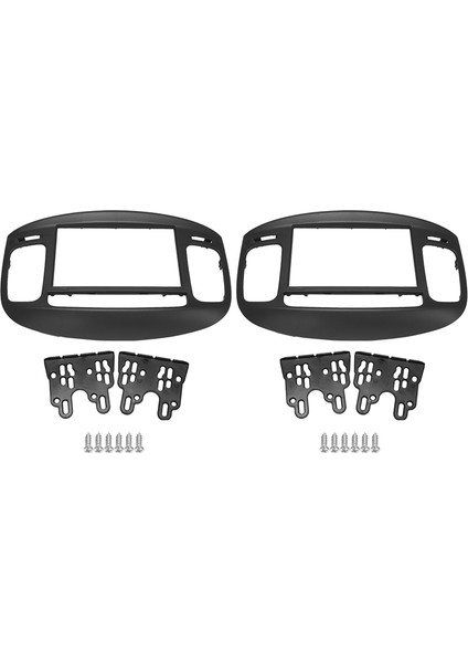 2x 2din Araba Radyo Fasya Accent 09-12 DVD Stereo Çerçeve Plaka Adaptörü Montaj Dash Kurulum Çerçeve Trim (Yurt Dışından)