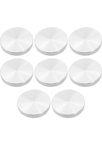 8x Cam Plaka Adaptör Masa Ayağı, Alüminyum, Yuvarlak, 50X8MM, Gümüş (Yurt Dışından)