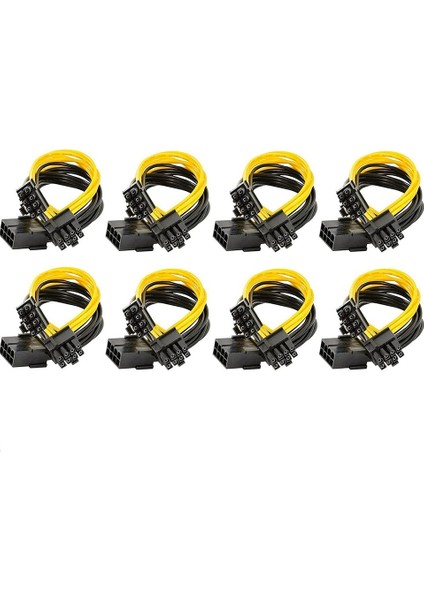 8 Adet Pcıe Splitter 8 Pin Çift 8 Pin (6+2) Pcı Express Güç Kablosu Adaptörü Gpu Uzatma Kablosu Grafik Kartı Için Btc (Yurt Dışından)