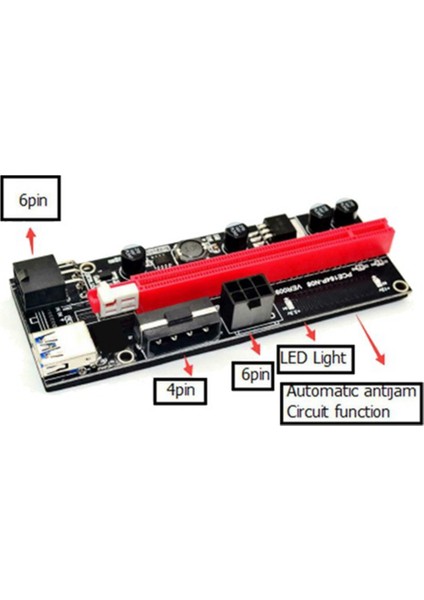 Sagrado 8 Adet VER009S USB 3.0 Pci-E Adaptör Kartı Express 1x 4x 8x 16X Genişletme Adaptör Kartı Adaptörü Sata 6-Pin Güç Kablosu A (Yurt Dışından) fırsatları