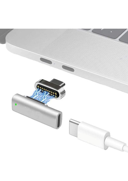 Sagrado Manyetik Usbc Adaptörü 20 Pim Tip C, PD100W Hızlı Şarj Desteği, 10 Gbp/s Veri Aktarımı ve 4K@60Hz Video Çıkışı (Gümüş) (Yurt Dışından) fırsatları