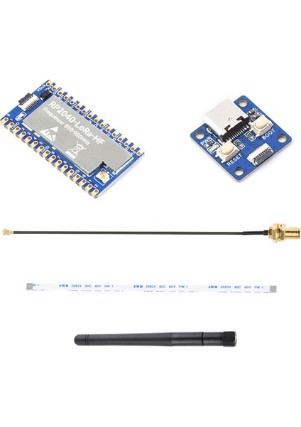 Sagrado RP2040-LORA Hf Geliştirme Kartı Kiti+Adaptör Kartı SX1262 850-930MHZ Geliştirme Kartı Gfsk Lora'yı (Yurt Dışından)