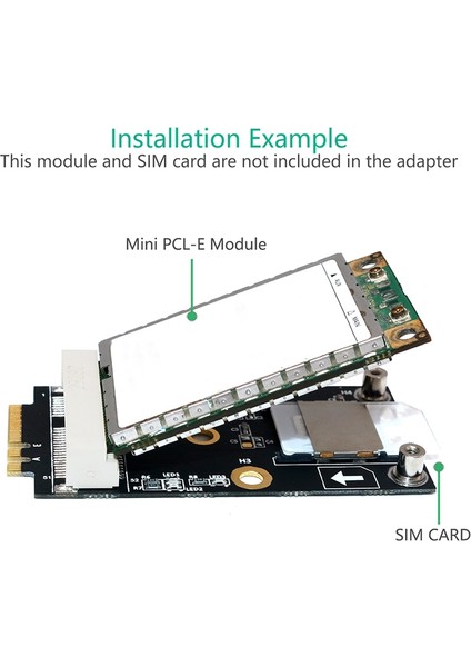 Sagrado Mini Pcı-E - Ngff M.2 Anahtar A/e Adaptör Yükselme Kartı, Wifi/wwan/lte Modülü Için Yuva ile Win Linux'u (Yurt Dışından)