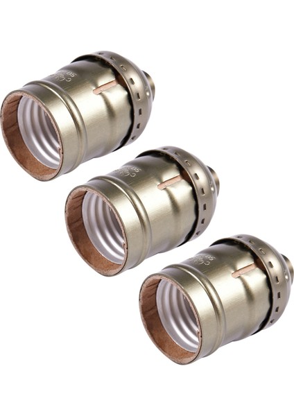 3x Vintage Lamba Işık Tabanı Soket Tutucu Adaptör E27 Ampuller - Ampul Için Uygun Özellikler Hiçbir Tel Yok Anahtar (Yurt Dışından)