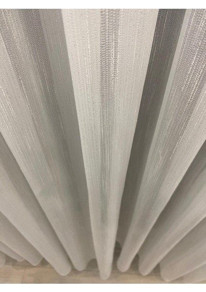 Venedik Armürlü Modern Şık Ekru Gümüş Simli Tül Perde 1/2,5 Orta Normal Pileli fırsatları
