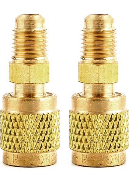 2x Adaptör Kablosu Boru Konnektörü R22 R134A - R32 R410A Boyutu 1/4 Inç - 5/16 Inç Klima Florür Tüp Adaptörü (Yurt Dışından)