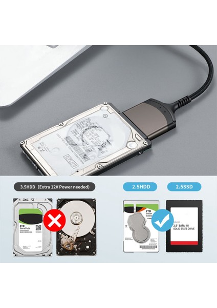 Sagrado Usb3.0 Kolay Sürücü Kablosu Usb3.0 - Sata Sabit Sürücü Veri Kablosu, 2,5 Inç Sabit Sürücüyü Sata 22P Adaptör (Yurt Dışından) fırsatları