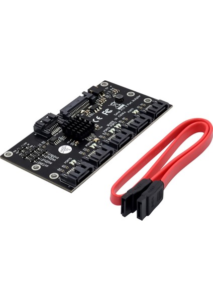 Sagrado Sata 1 Ila 5 Sabit Sürücü Adaptör Kartı JMB575 Sata-Iıı Bağlantı Noktası Çoğaltıcı Genişletme Kartı, Sata3.0 Genişletme Sata Kablosunu (Yurt Dışından)