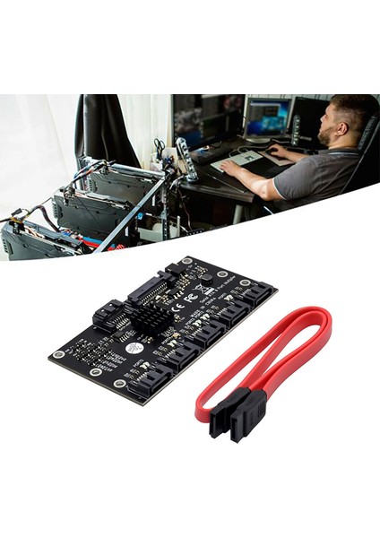 Sagrado Sata 1 Ila 5 Sabit Sürücü Adaptör Kartı JMB575 Sata-Iıı Bağlantı Noktası Çoğaltıcı Genişletme Kartı, Sata3.0 Genişletme Sata Kablosunu (Yurt Dışından) fırsatları