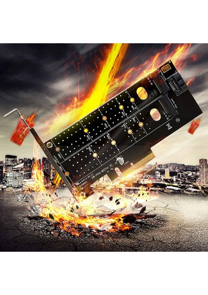 Sagrado Pcıe - M.2 Nvme SSD Ngff Adaptör Kartı Mkey + Bkey Çift Protokol Genişletme Kartı, 110 mm Genişletilmiş SSD Sabit Diski (Yurt Dışından) fiyatları