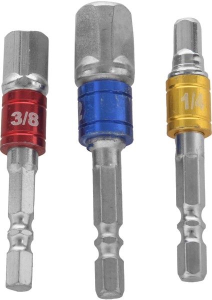 Adaptör Matkap Ucu, 3 Adet Darbe Soketi Kare Somun Sürücü Ucu + 3 Adet 1/4 Hex Tornavida Ucu Tutucu + 1 Adet 1/4 Hex 105 Derece Sağ Açılı Matkap Aparatı (Yurt Dışından)