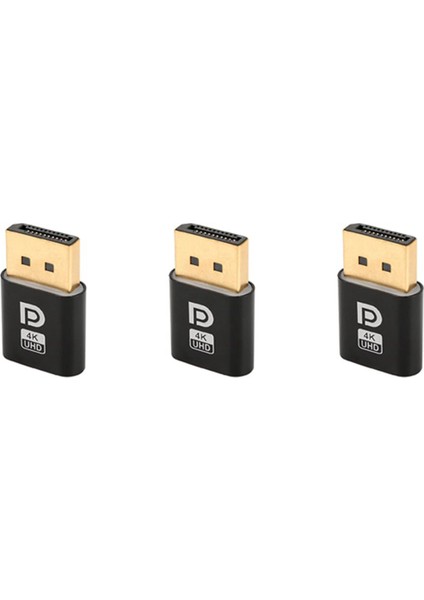 3x 4K Displayport Kukla Fiş Dp Ekran Adaptörü Edıd Başsız Hayalet Emulator Masaüstü Pc Grafik Ekran Kartı Için (Yurt Dışından)
