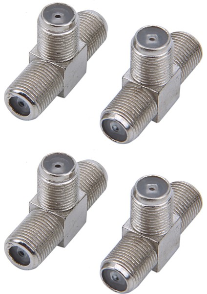 4 Adet 2 Yollu F Tipi Birleştirici Tv Koaksiyel Konnektörler Rf Adaptörleri Birleştiriciler (Yurt Dışından)