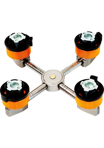 Açık Kamp Sobası Adaptörü 1 Ila 4 Çıkış Gaz Tankı Aracı 4 Dönüşüm Kafa Kamp Fırını Dönüştürücü Konektörü (Yurt Dışından)