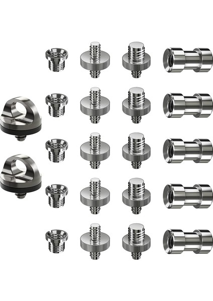 Kamera Vidaları, 22 Adet Dönüştürücü Dişli Vidalar Adaptör Montaj Seti Kamera/tripod/monopod/bilyeli Kafa/ışık Standı (Yurt Dışından)