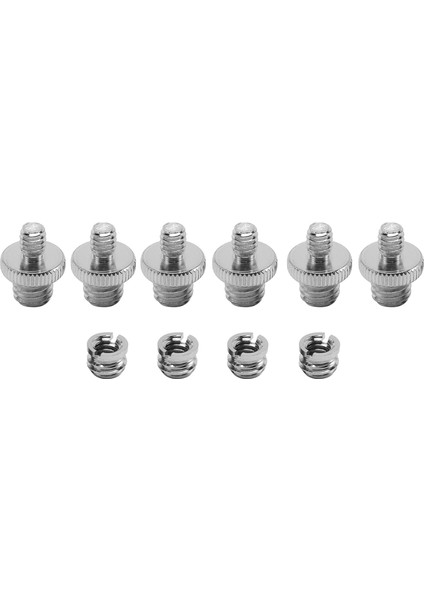10 Adet 1/4 Inç ve 3/8 Inç Kamera Vidası Adaptörü Dönüştürücü Dişli Montaj Seti Tripod Monopod Ballhead Işık Standı Omuz Rig (Yurt Dışından)