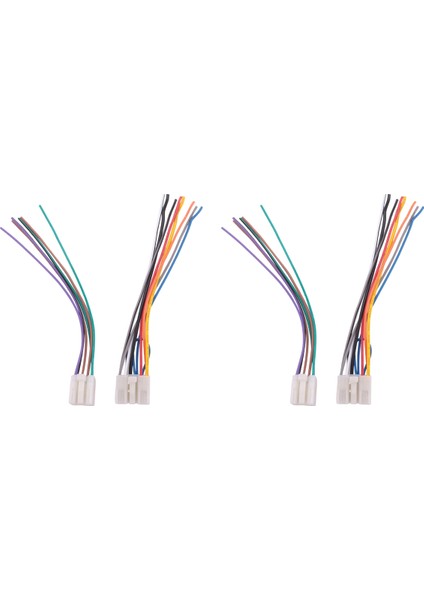 Evrensel Stereo CD Çalar Kablo Demeti // Tel Adaptörü Satış Sonrası Radyo Fişleri 2 Çift (Yurt Dışından)