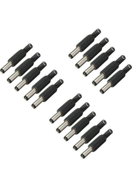 15 Adet 5.5mm x 2.5mm Erkek Dc Güç Fişi Soket Adaptör Adaptör Konnektörü (Yurt Dışından)