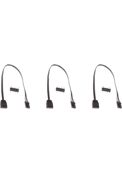 4pın Rgb'den Standart Argb'ye 3x 3-Pin 5V Adaptör Konnektörü Rgb Kablosu 25CM (Yurt Dışından)