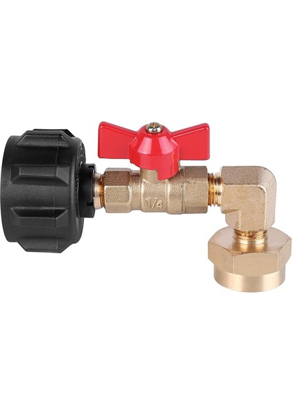 Qcc1 Propan Dolum Dirsek Adaptörü, 1lb Tank Silindiri Için Açma-Kapama Valfli 90 Derece Propan Dolum Basınç Adaptörü (Yurt Dışından)