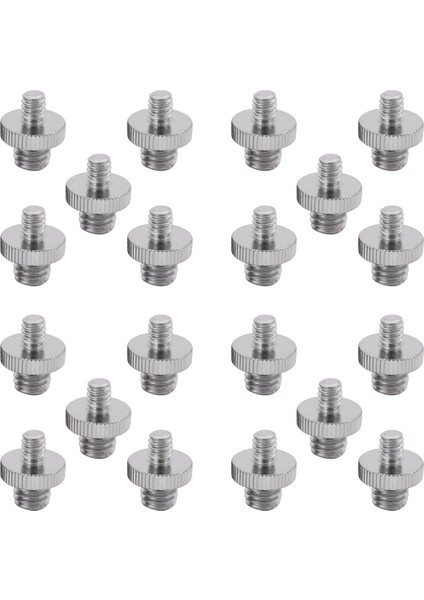 20 Adet 1/4 Inç Erkek 1/4 Inç Erkek Metal Dişli Vida Adaptörü Tripod Vida Dönüştürücü Dslr Kamera Için, Tripod (Yurt Dışından)