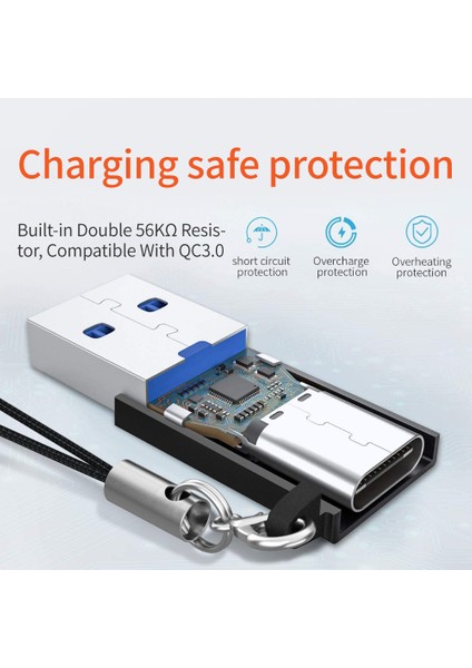 Sagrado [10GBPS] USB 3.1 Gen 2 Erkek - C Tipi Dişi Adaptör, Çift Taraflı 10GBPS Şarjı ve Veri Iletimini (Siyah) (Yurt Dışından) fiyatları