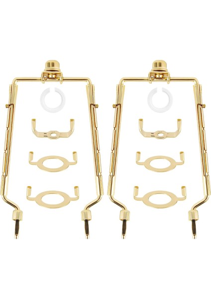 Inç Abajur Arp Tutucu Ayarlanabilir Lamba Arp Kiti E14,E26,E27 Işık Tabanı Adaptörü Altın Boynuz Çerçeve Abajur Braketi (Yurt Dışından)