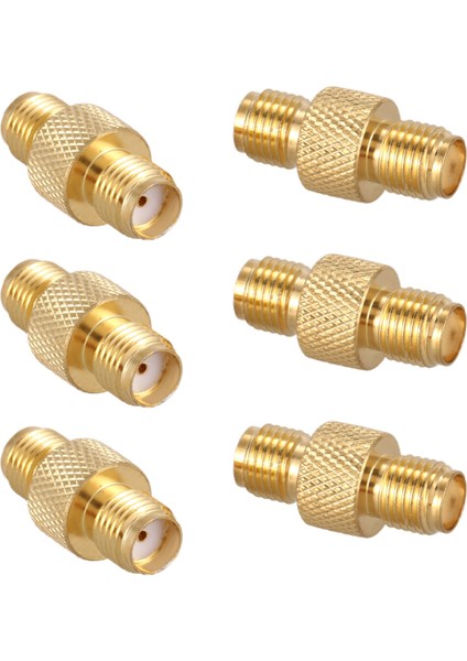 6x Sma Dişi - Dişi Namlu Adaptörü Rf Konektörü Düz, Altın (Yurt Dışından)