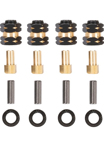 Eksenel SCX24 Jlu Sürgü C10 Yükseltmeleri Için Pirinç Genişletilmiş Tekerlek Göbeği Adaptörü Aks Karşı Ağırlığı (Yurt Dışından)