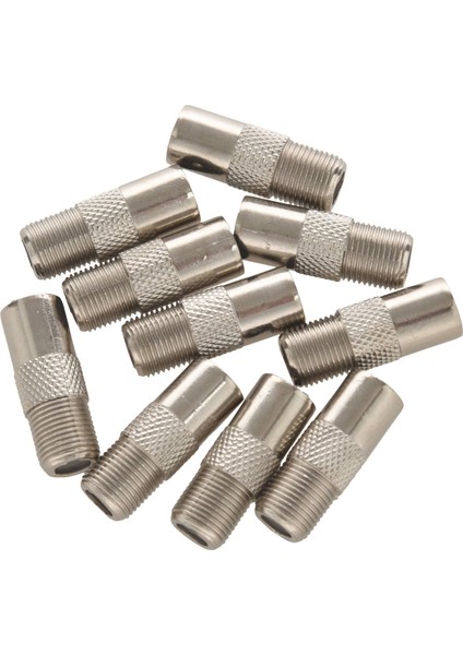 10 Adet Düz Metal F Tipi Dişi Tv Pal Erkek Rf Konnektör Adaptörü (Yurt Dışından)