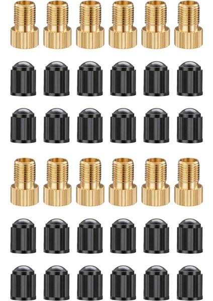 12PCS Presta Valf Adaptörleri, Presta'yı Bisiklet Adaptörüne Dönüştürün, Standart Pompayı Kullanarak Lastiği Şişirin (Yurt Dışından)