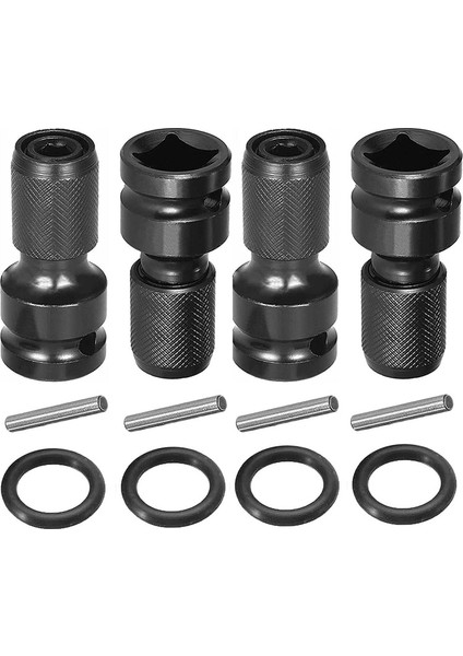 1/2 Inç Kare Sürücü 1/4 Inç Hex Dişi Soket Adaptörü Dönüştürücü Chuck Adaptörü Darbe Hava ve Elektrik Anahtarı Için (Yurt Dışından)