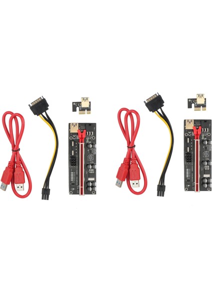 VER010S Usb3.0 Pcı-E Yükseltici VER010 Plus Express 1x 4x 8x 16X Genişletici Pcie Yükseltici Adaptör Kartı Sata 6pin Güç (2 Takım) (Yurt Dışından)