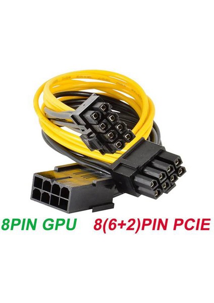 Sagrado Adet Pcıe Splitter 8 Pin Çift 8 Pin (6+2) Pcı Express Güç Kablosu Adaptörü Gpu Uzatma Kablosu Grafik Kartı Için Btc (Yurt Dışından)
