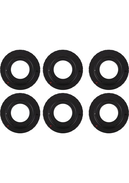 6x Siyah 16MM C-Montaj Lens 1 Montaj J1 V1 J2 V2 J3 V3 J4 Kamera Lens Adaptör Halkası C-N1 C-1 (Yurt Dışından)