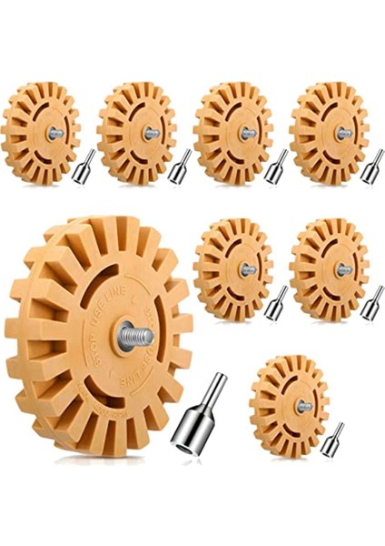8 Paket Tekerlek Araba Çıkartma ve Çıkartma Sökücü 4 Inç Yapışkan Me Aracı, Bit Adaptörlü (Yurt Dışından)