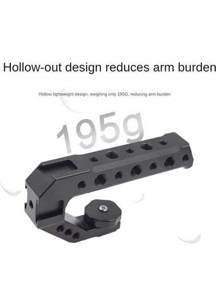 Evrensel Dslr Kamera Rig Üst Kolu 3 Soğuk Ayakkabı Adaptör Dağı LED Işık Mikrofon Metal Kolu Kavrama (Yurt Dışından)
