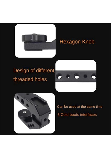 Evrensel Dslr Kamera Rig Üst Kolu 3 Soğuk Ayakkabı Adaptör Dağı LED Işık Mikrofon Metal Kolu Kavrama (Yurt Dışından) fiyatları