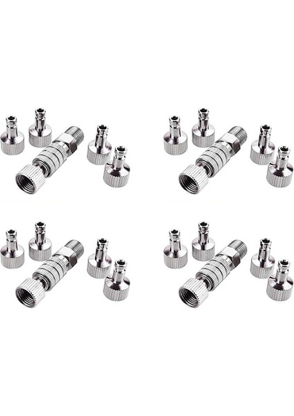 4x Airbrush Hızlı Ayırma Bağlayıcı Serbest Bırakma Bağlantı Adaptörü, 20 Erkek Bağlantı Parçası, 1/8 Inç Mf (Yurt Dışından)