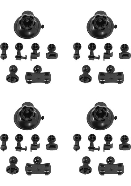 6 Tip Adaptörlü Araç Içi Kamera Tutucu Için 4x Araba Vantuz, Sürüş Dvr Için Açılı Araç Montajı (Yurt Dışından)