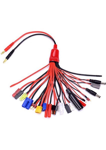 19 In1 Rc Lipo Şarj Splitter Kablo Adaptörü 4mm Muz Fiş Jst Futaba XT60 Ec3 Ec5 Mcpx (Yurt Dışından)
