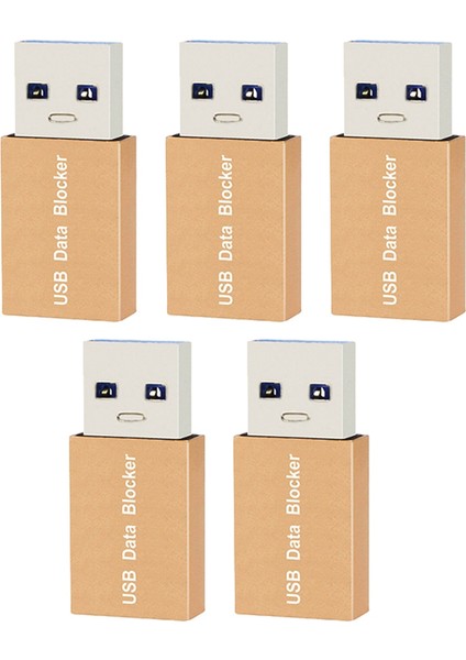 5pcs USB Veri Engelleyici Yalnızca Şarj Edilebilir USB Engelleyici Adaptör Veri Senkronizasyonunu Engellemek Için Meyve Suyu Jacking'e Karşı Koruyun Altın (Yurt Dışından)